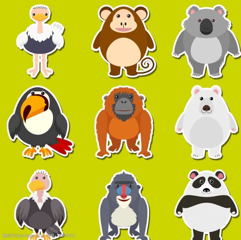 卡通动物熊猫图片