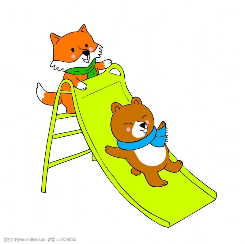 标志矢量素材卡通狐狸插画图片