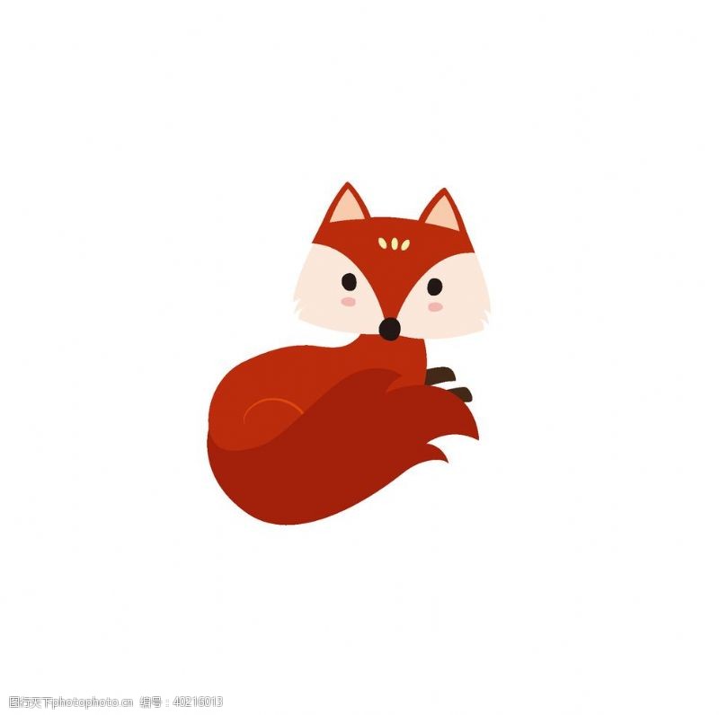 标志矢量素材卡通手绘狐狸图片