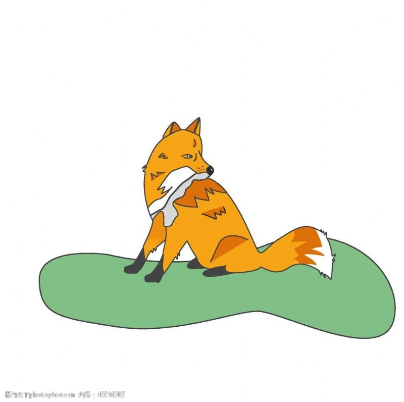 矢量卡通标志卡通手绘狐狸图片