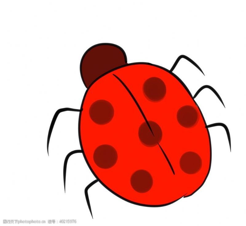 儿童画昆虫卡通手绘瓢虫图片