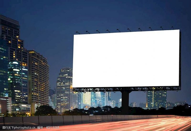 地灯空白灯箱广告创意效果图图片