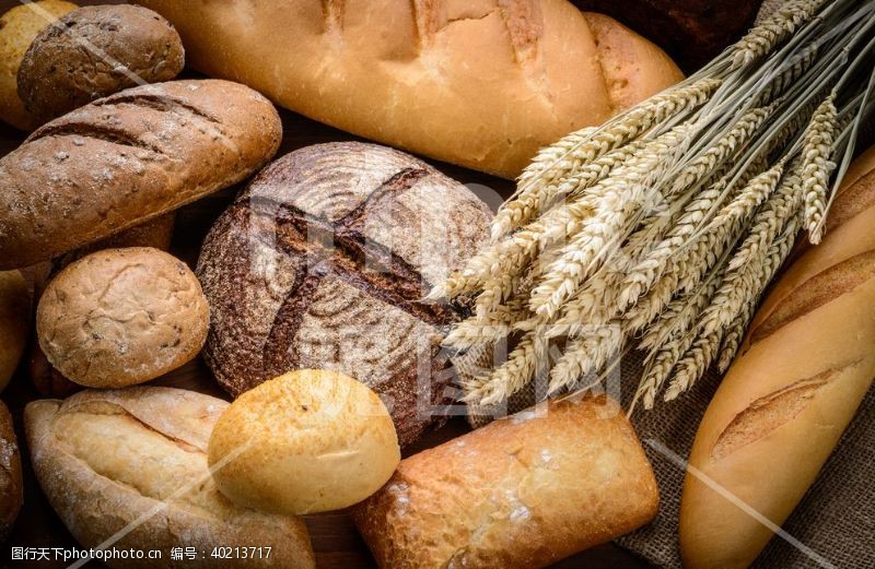 黑麦面包高清摄影美味丰富图片