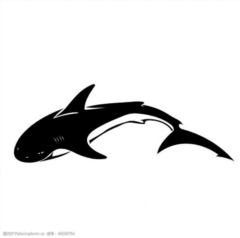 鲨鱼雕刻图案素材图片