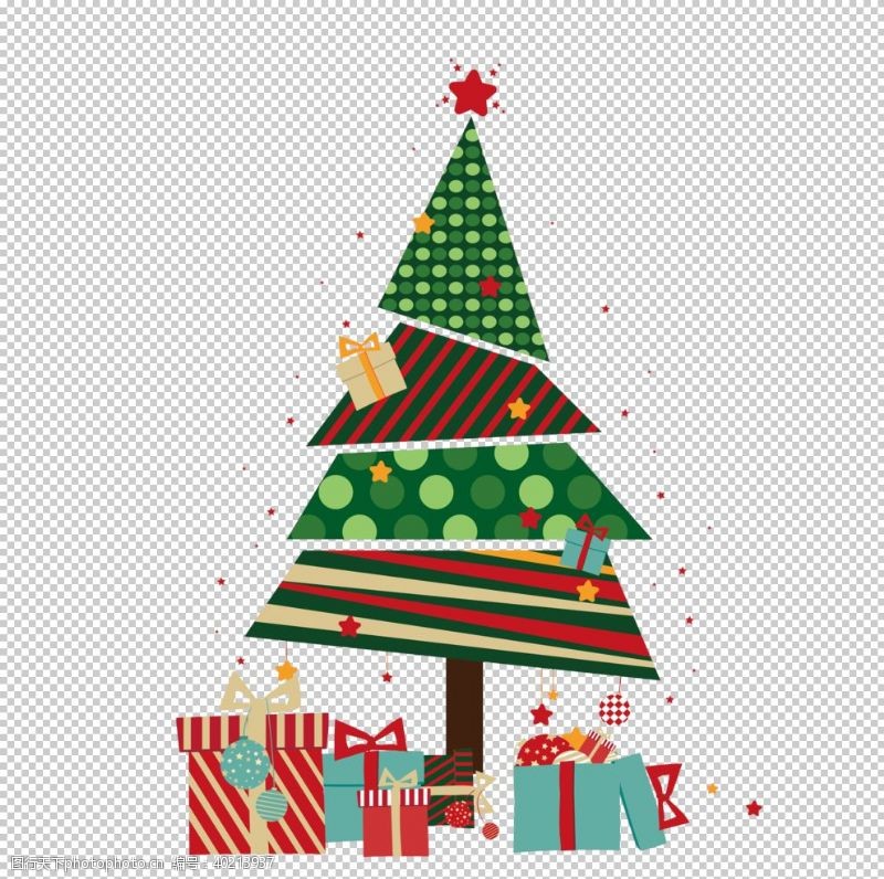 pop字体圣诞树素材图片
