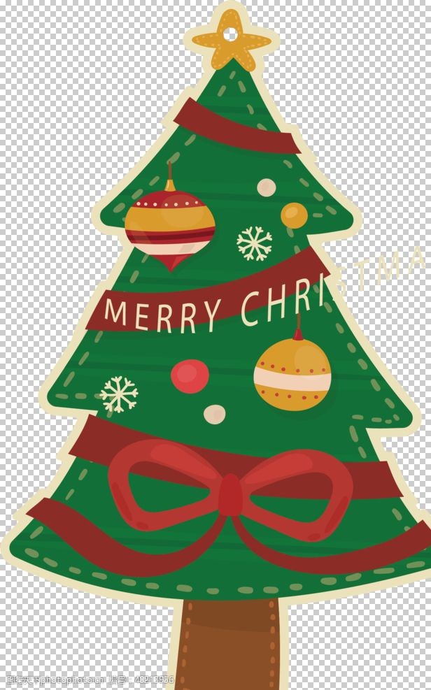 字体矢量圣诞树素材图片