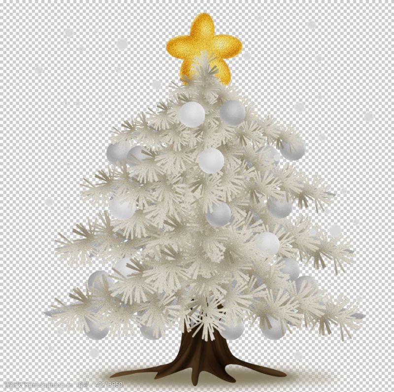 雪花圣诞树素材图片