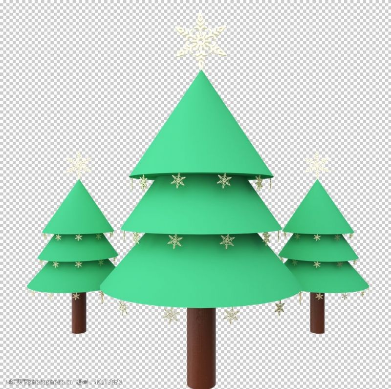 卡通矢量人物圣诞树素材图片
