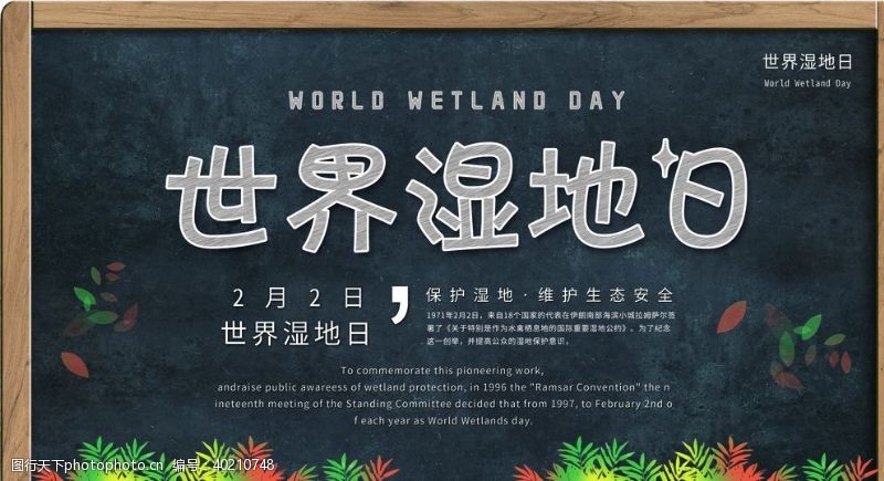 旅游宣传折页世界湿地日图片