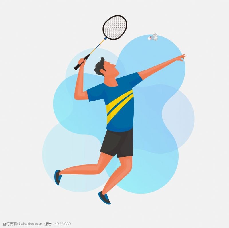 体育运动员羽毛球图片