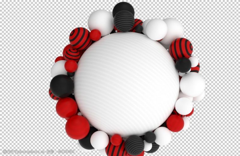 创意几何背景3D球球结构图片