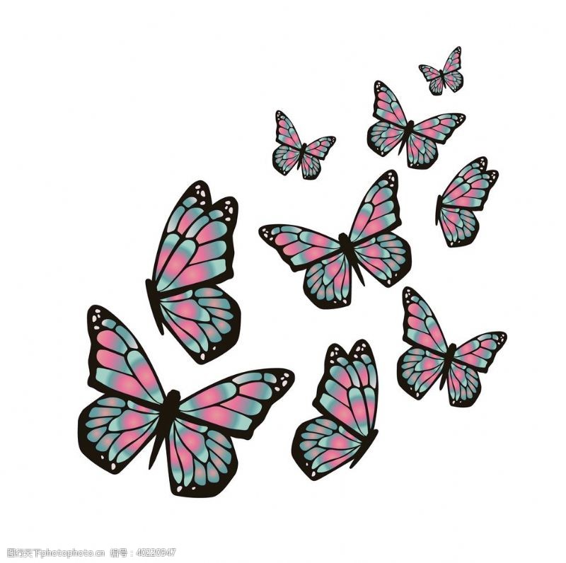 幼儿园卡通蝴蝶动物图片