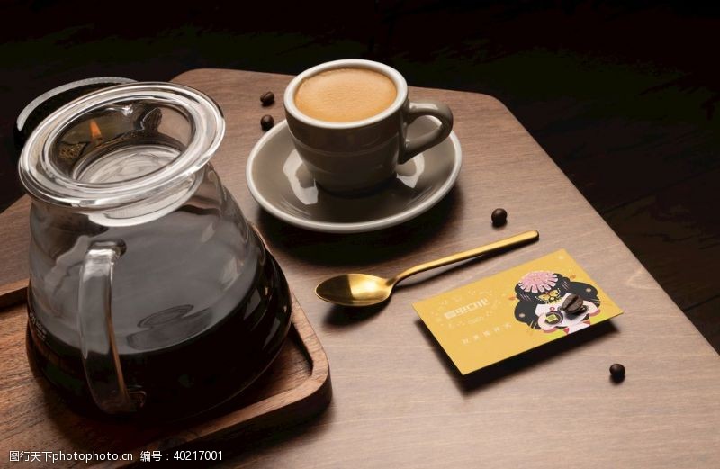 茶素材咖啡铁罐样机图片