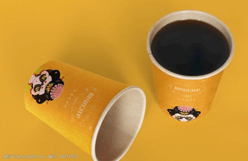 茶叶素材咖啡铁罐样机图片
