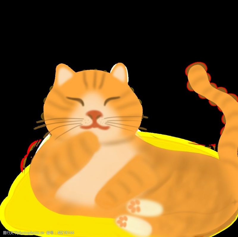 原创设计卡通猫咪橘猫图片