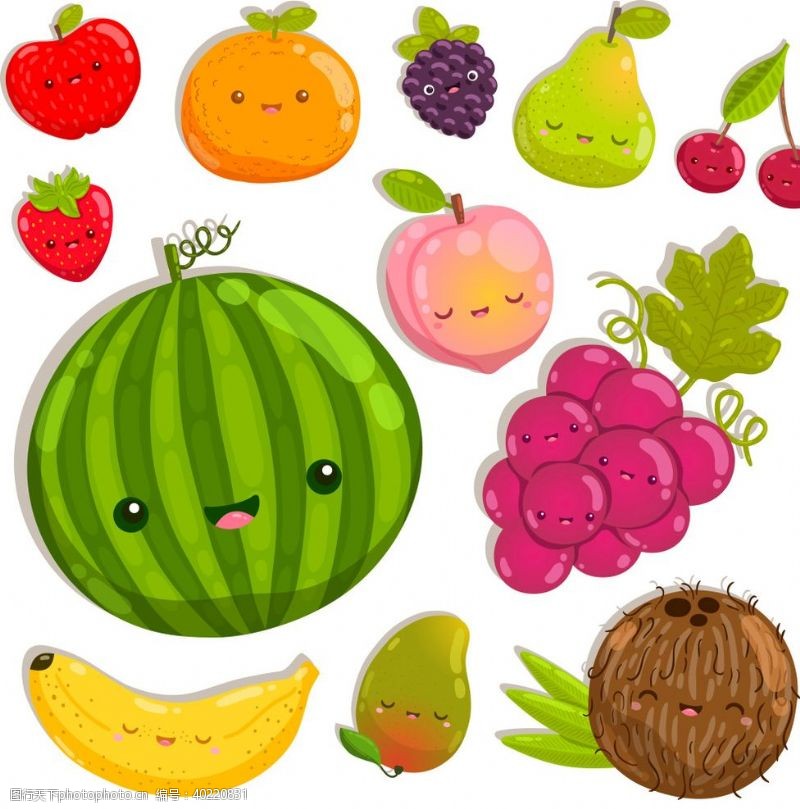 西瓜卡通水果图片