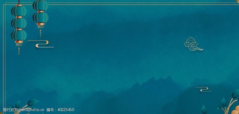 海底风景鎏金山水图片