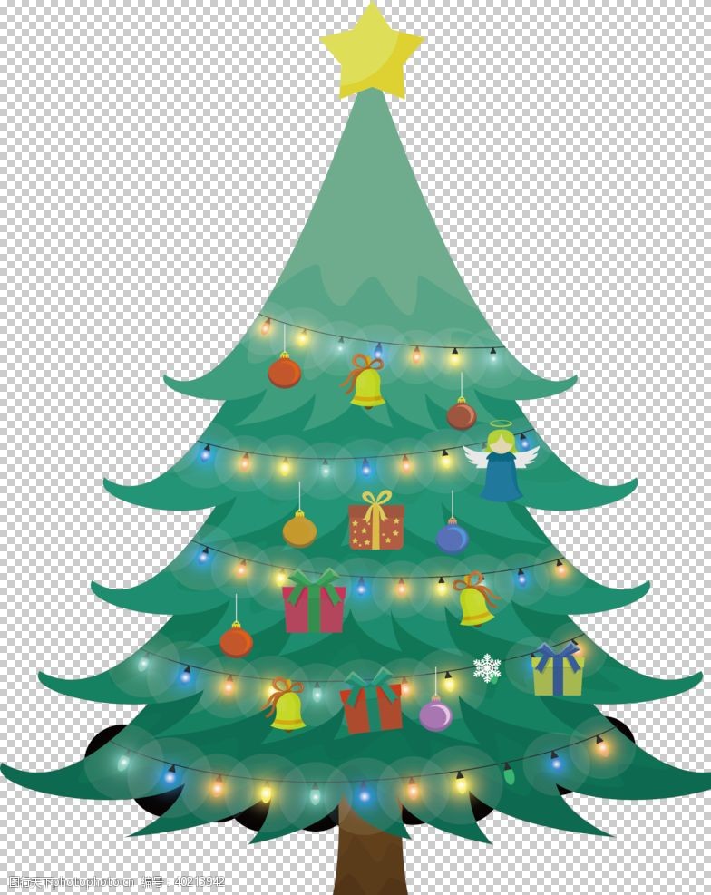 铃铛圣诞树素材图片