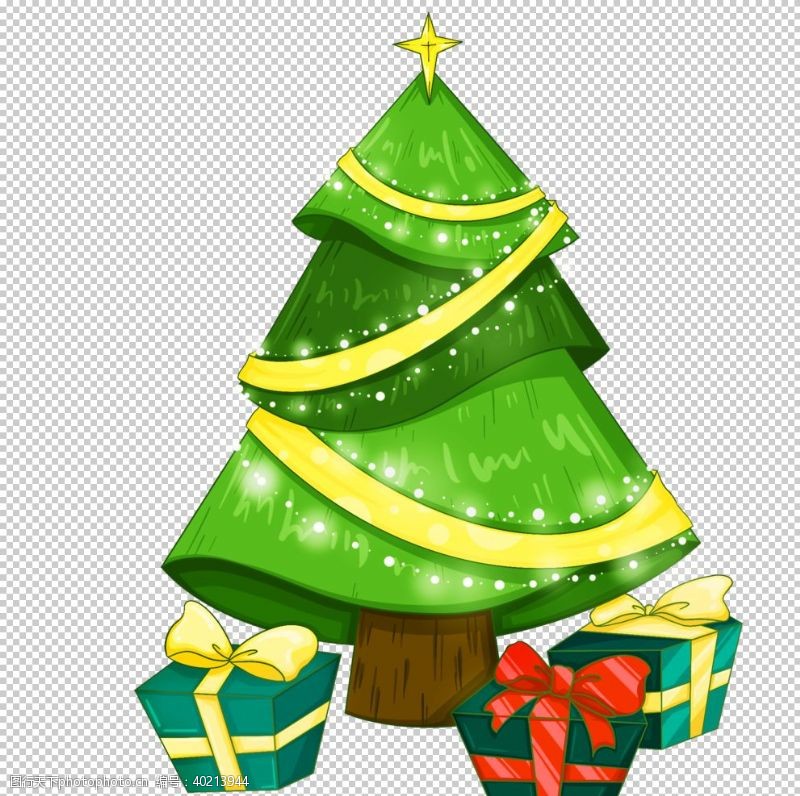松树圣诞树素材图片