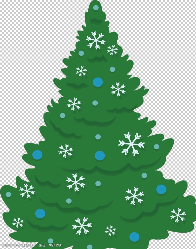 彩绘图圣诞树素材图片