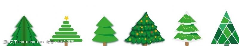 绿色底纹圣诞树图片