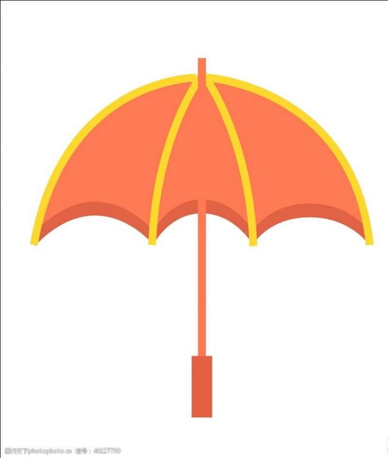 太阳卡矢量雨伞图片