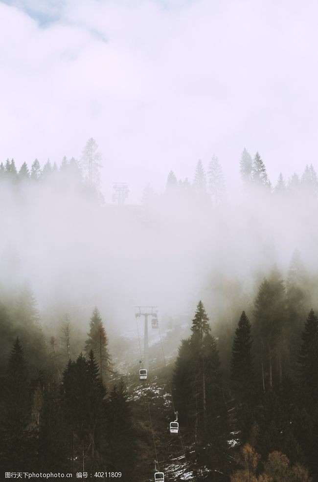 雨天风景雾图片
