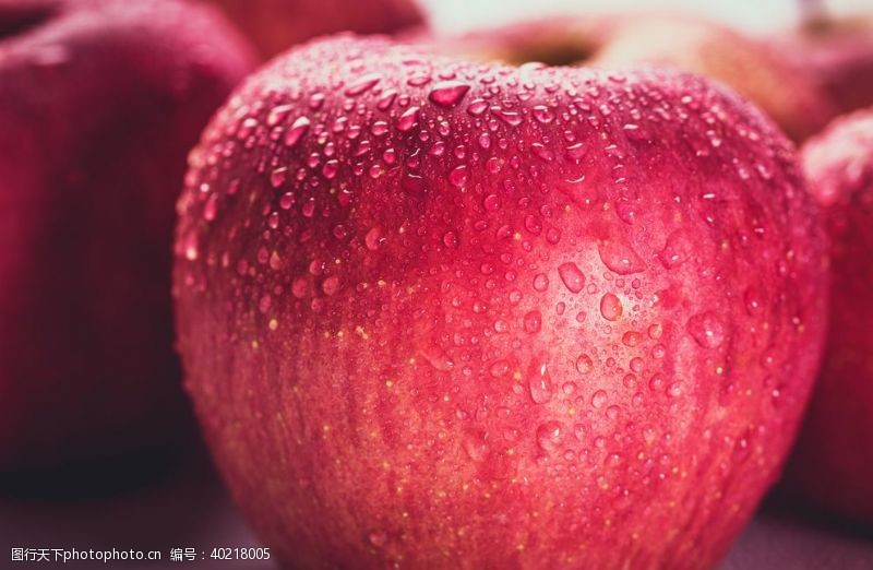 海报标签新鲜苹果高清摄影图片