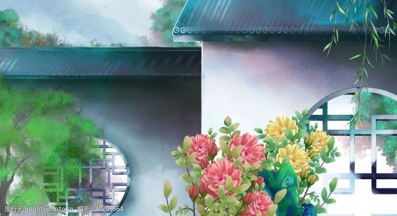 古典水墨背景中国风海报图片