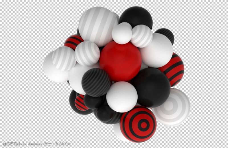 红球3D球球结构图片