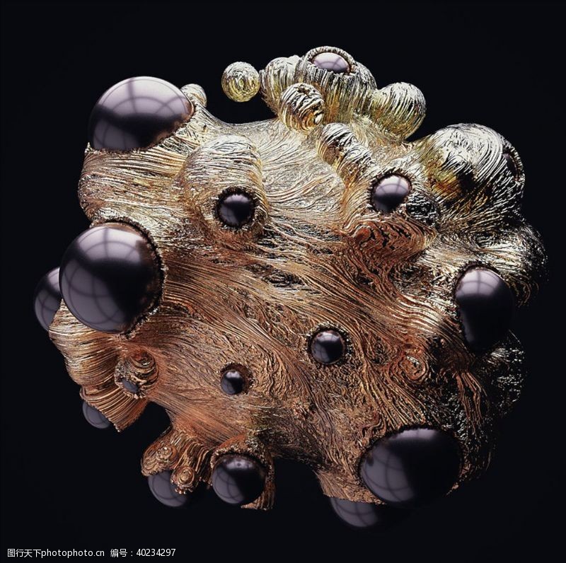 C4D模型细胞细菌生物病毒图片