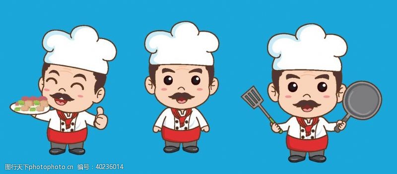 卡通厨师厨师图片