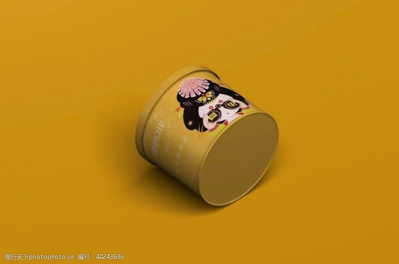 茶叶包装设计罐头样机图片