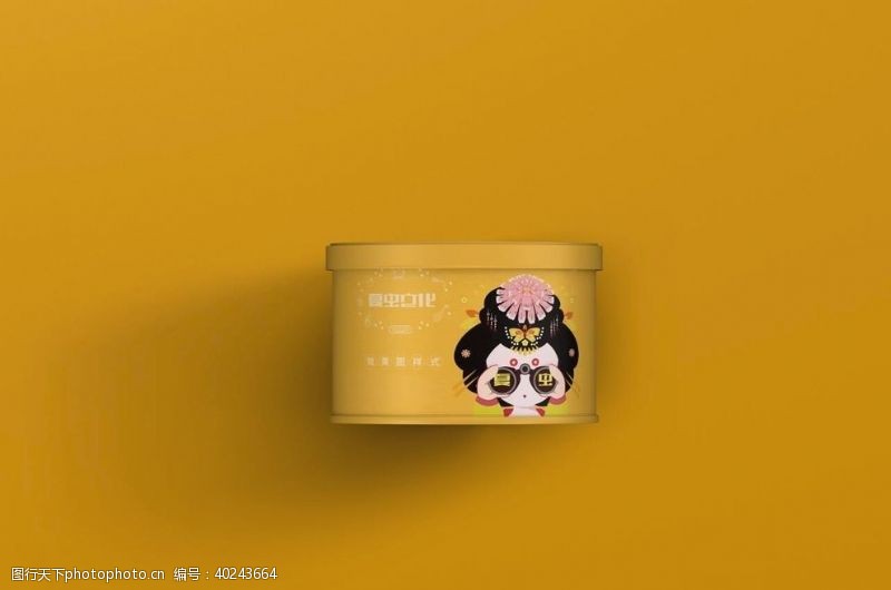 茶叶包装盒设计罐头样机图片
