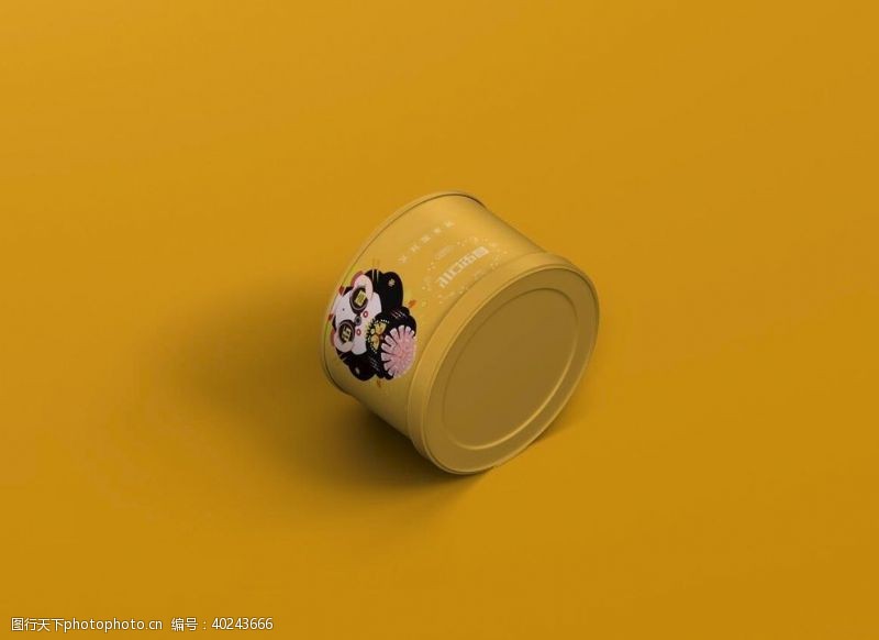 茶叶包装盒设计罐头样机图片