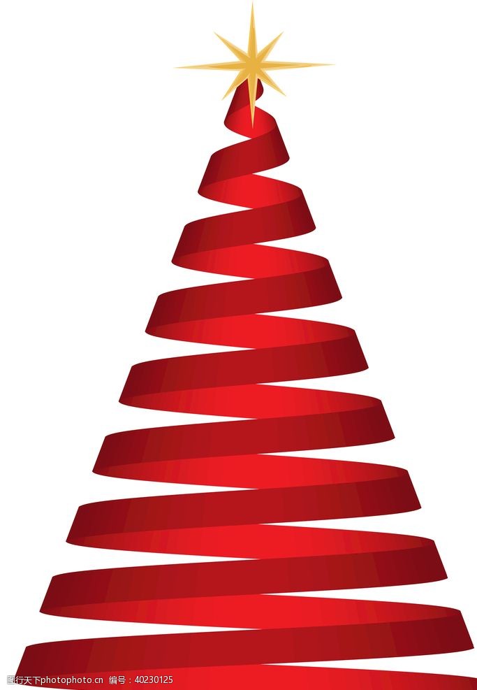 圣诞树装饰红色圣诞树图片