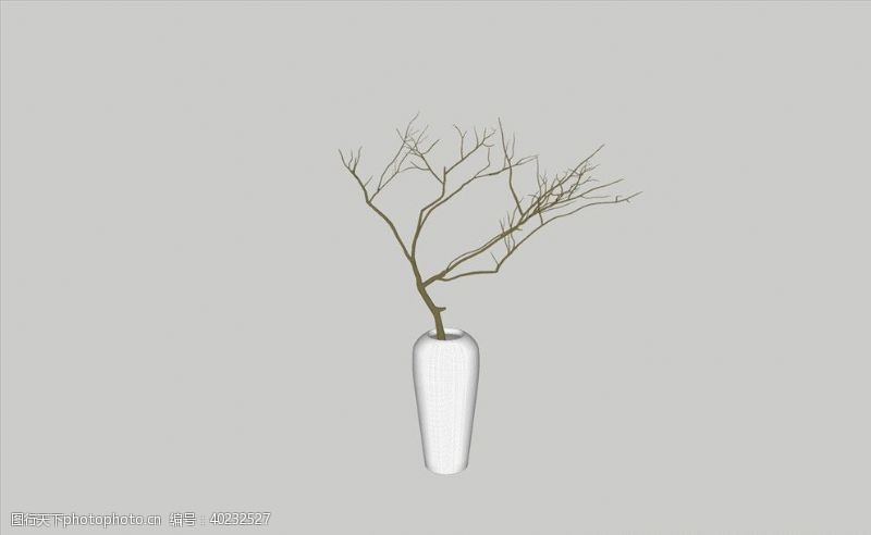植物花朵花瓶3d模型图片