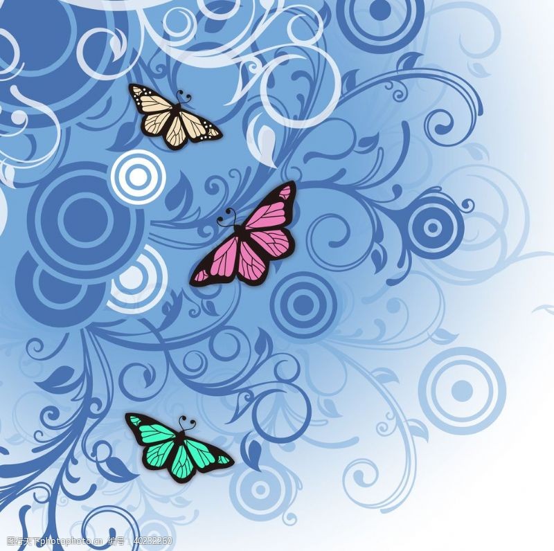 卡通插画蝴蝶昆虫动物图片