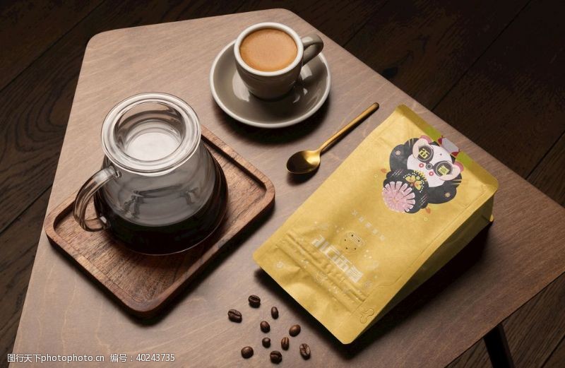 vi包装设计咖啡茶罐样机图片