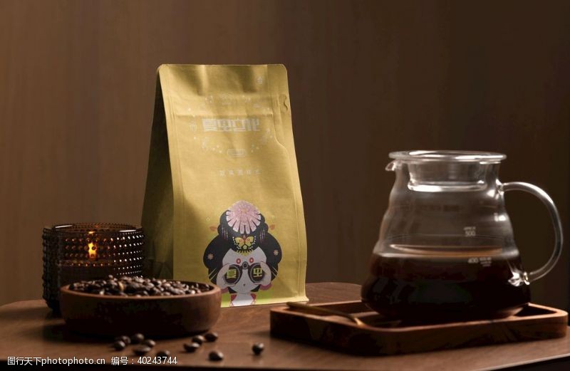 vi包装设计咖啡茶罐样机图片