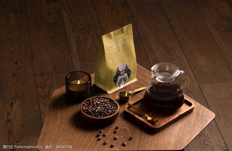 包装图案咖啡茶罐样机图片