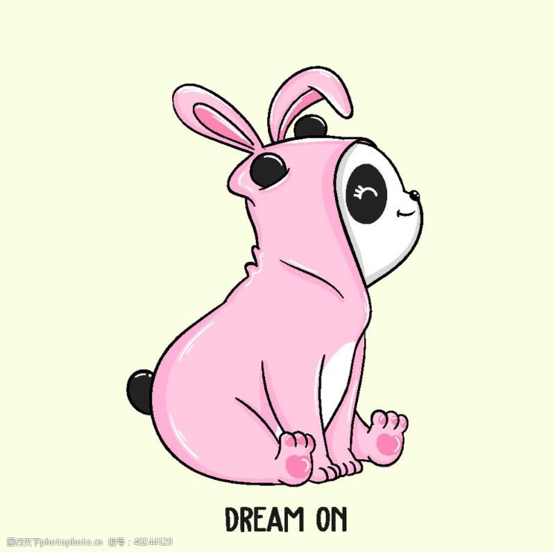 可爱卡通兔子卡通动物图案可爱布偶吉祥物图片