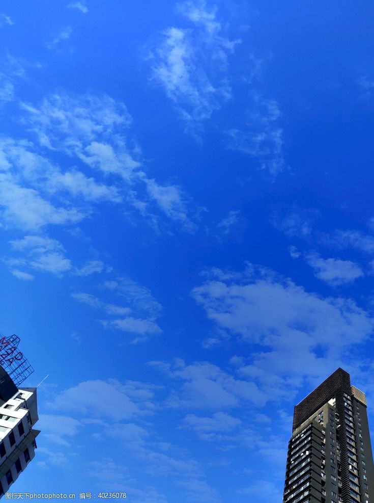 高楼大厦蓝天白云建筑图片