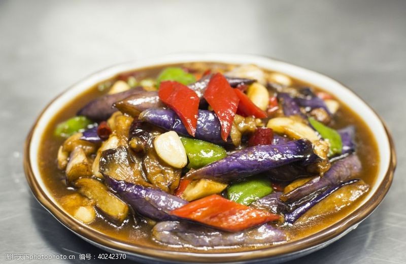 餐饮美食飘香茄子盖饭图片