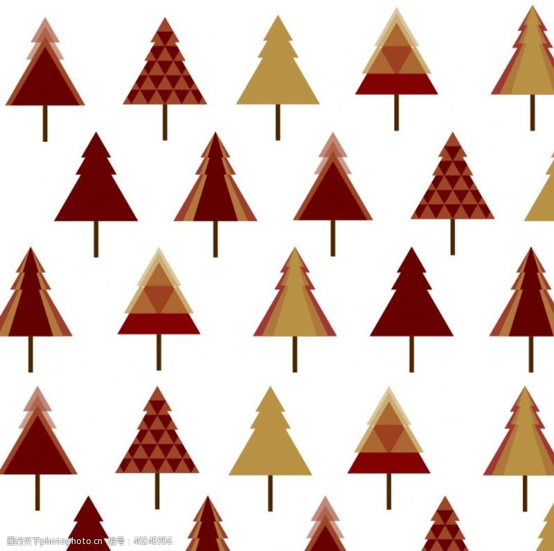 线条圣诞节松树圣诞树三角形图片