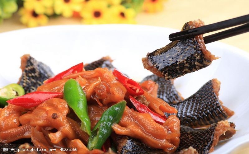 美食餐饮鸭掌煨蛇图片