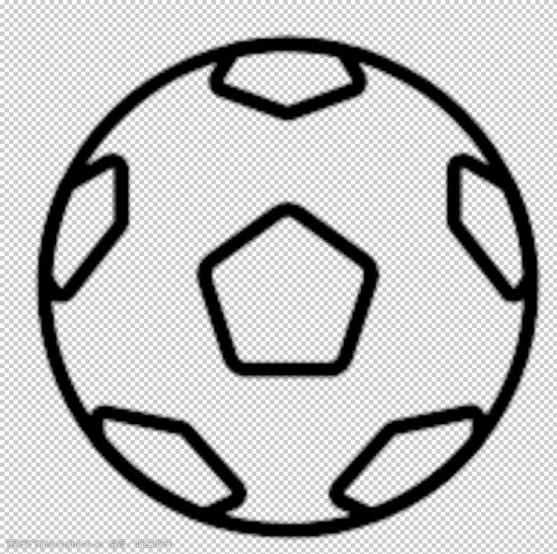 线条图标足球ico图标图片