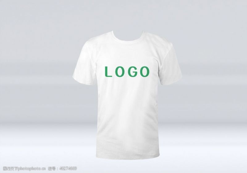 logo样机素材白色T恤样机图片