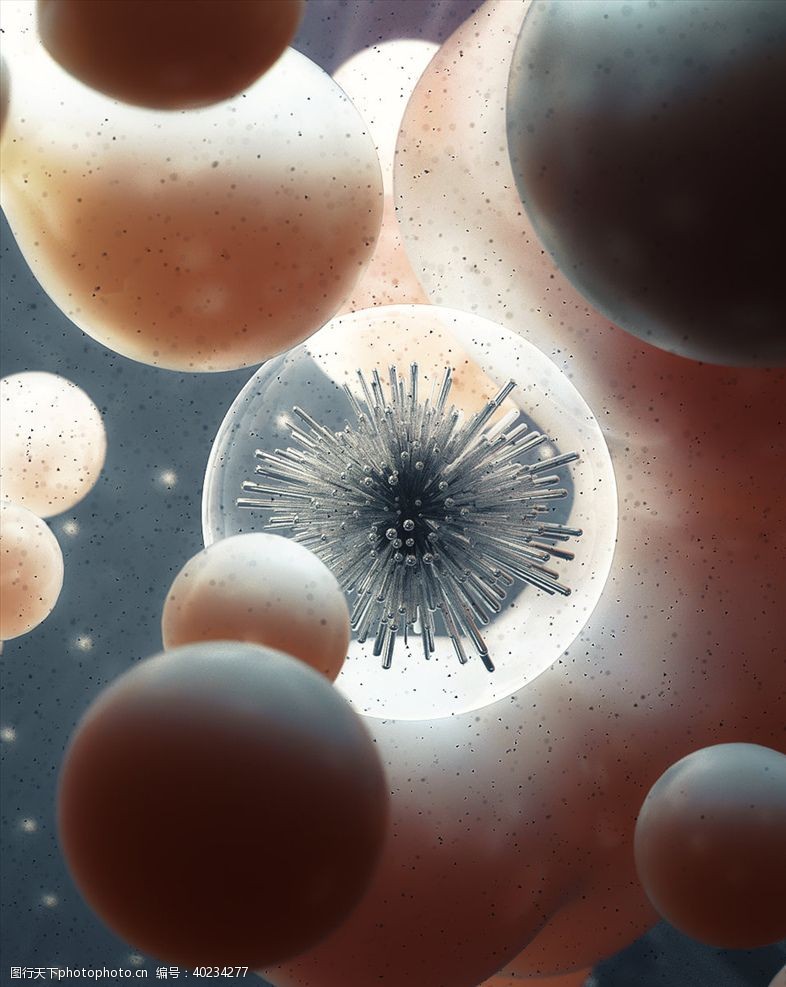 三维场景C4D模型细胞细菌生物病毒图片