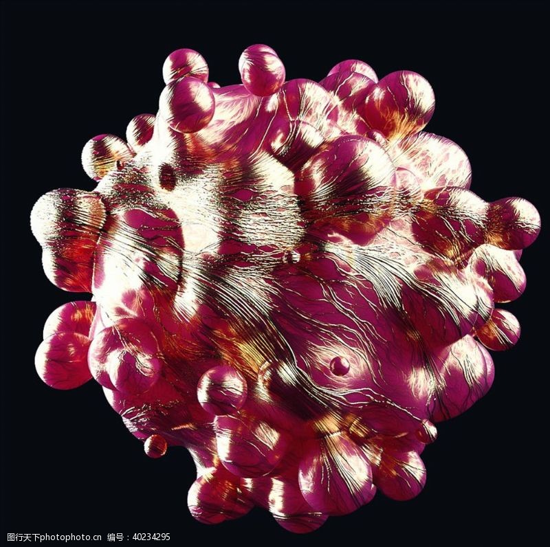 金属物C4D模型细胞细菌生物病毒图片